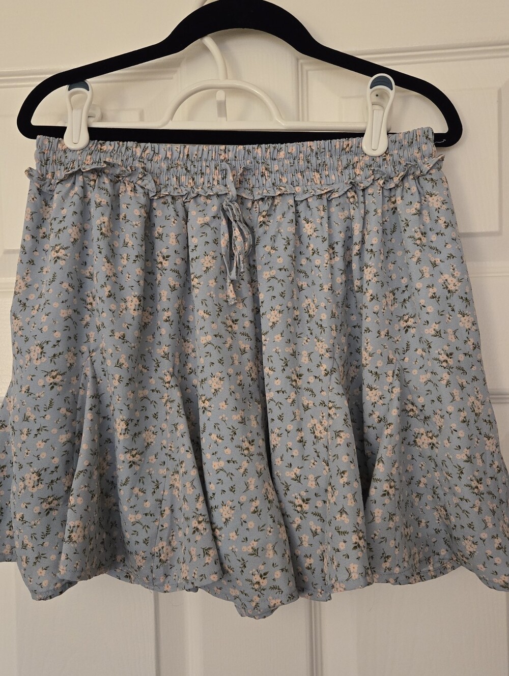 Paper Crane Blue Floral Girls Skort